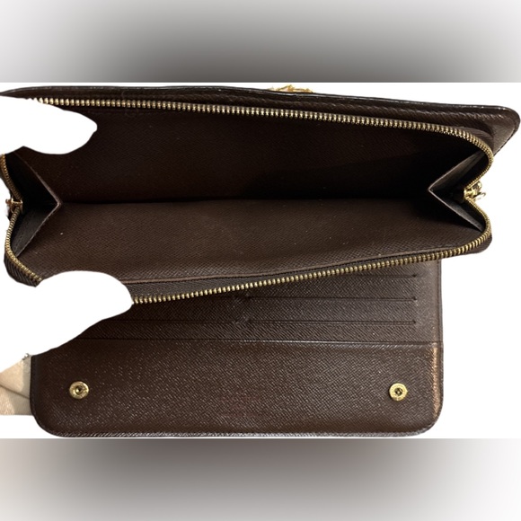 Louis Vuitton Damier Ebene Crossbody Wallet with Gold Chain unbranded 🔥LN - Picture 9 of 11